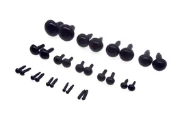 Ojos de animales negros para manualidades, Ojos de plástico para juguetes de peluche de ganchillo, accesorios para manualidades, EN71, 1,8/2/2, 5/3/3, 5/4/5/6mm