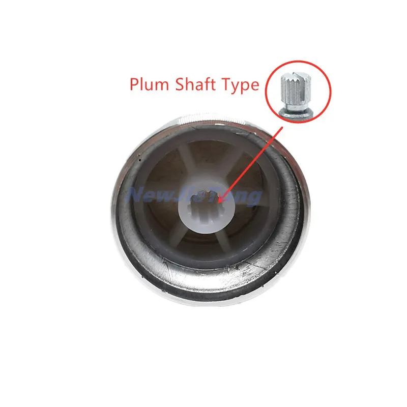 Liga de alumínio prata Switch Caps, Roatry Encoder Potenciometer Knob, Plum Shaft Type, 30x18mm, 2pcs