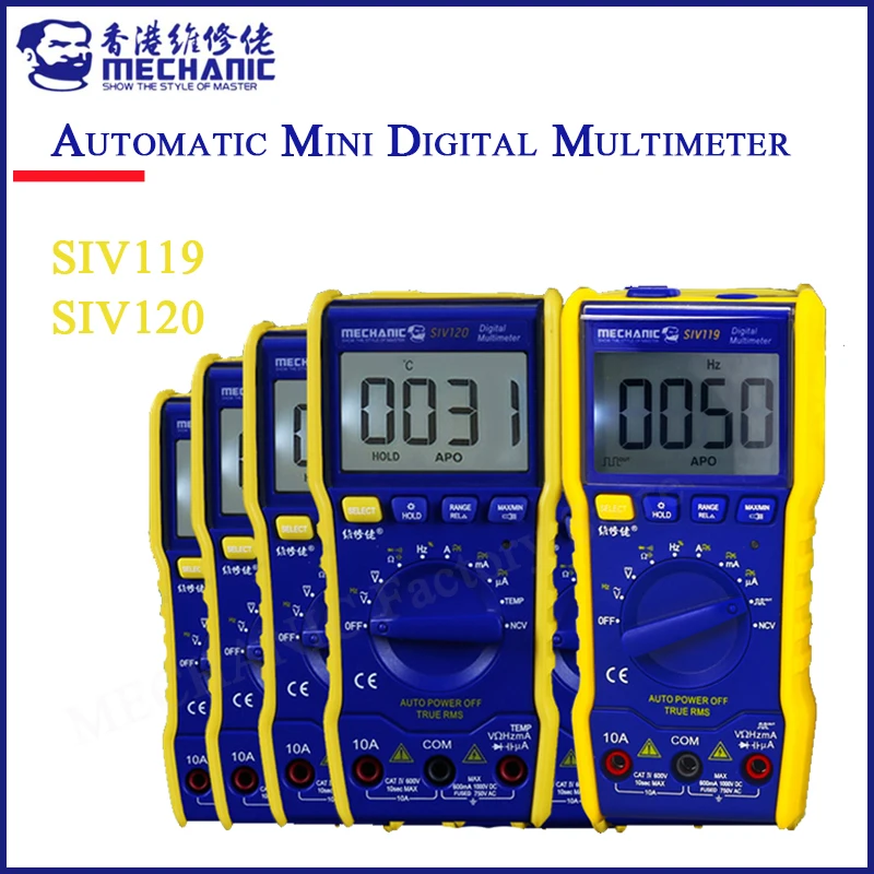 Mechanik SIV120 SIV119 inteligentny automatyczny nadajnik głosu Mini cyfrowy multimetr precyzyjny inteligentny elektryczny uniwersalny miernik