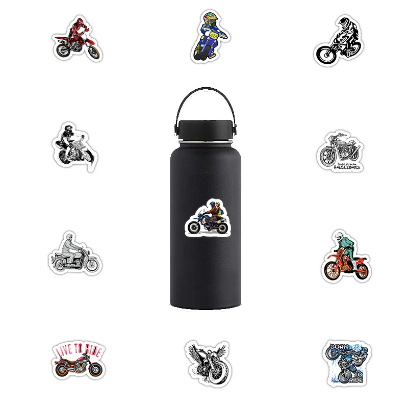 10/30/50Pcs Cartoon Motorcycle Motocross Stickers Suitcase Skateboard Laptop Luggage Phone Car Styling Decal Graffiti Sticker F5