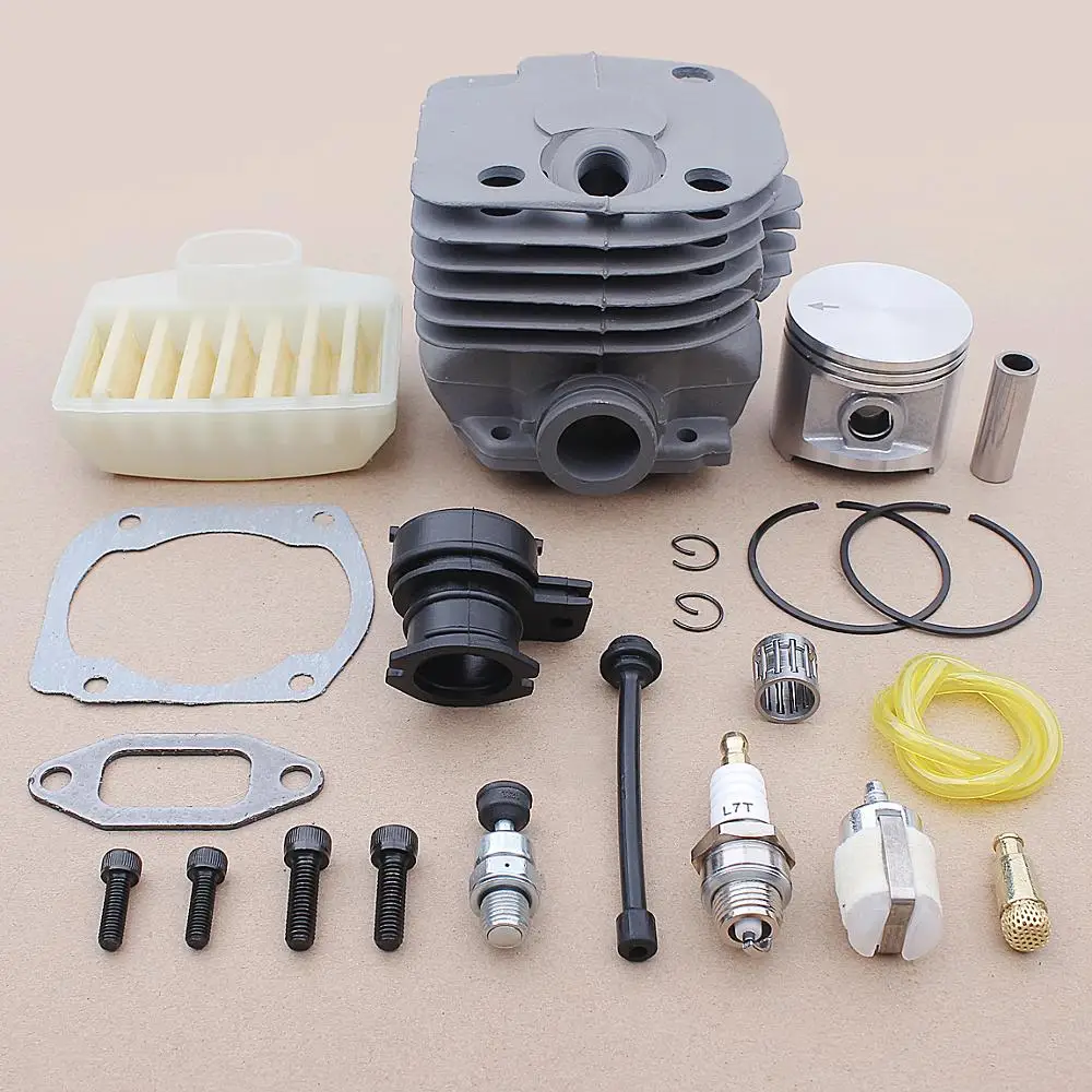 50mm Cylinder Piston Kit For Husqvarna 372 371 365 362 Chainsaw Spare Part 503939372 503814502  Air Fuel Filter Intake Manifold