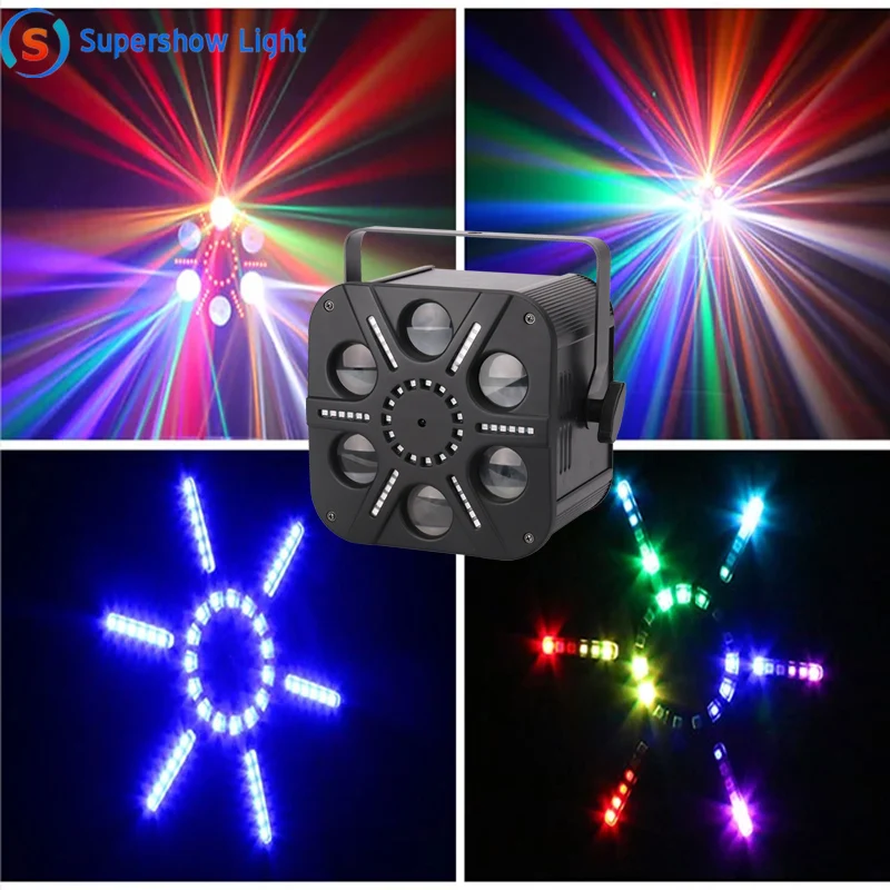 

Moonflower RGBWA Single Color LED Beam Light 6 Eyes Combination DJ Light