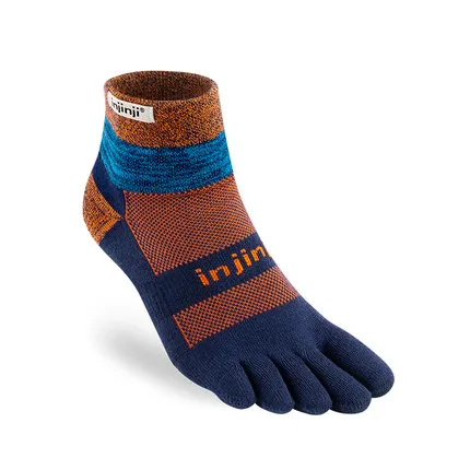 INJINJI Five-finger Sneakers Socks 2019 Trail Midweight Mini-Crew Cross-country Wear-resistant Quick-drying Warm Outdoor Hiking