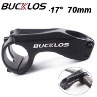 BUCKLOS 31.8mm Bicycle Stem -17 Degree 70mm Road Mountain Bike Stem Ultralight MTB Power High Strength Bike TableCycling Part