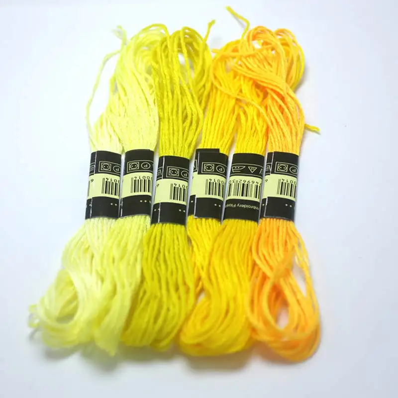 14 colori 4 metri colore sfumato fili a punto croce filo intrecciato fai-da-te matassa filo da ricamo braccialetti intrecciati filo