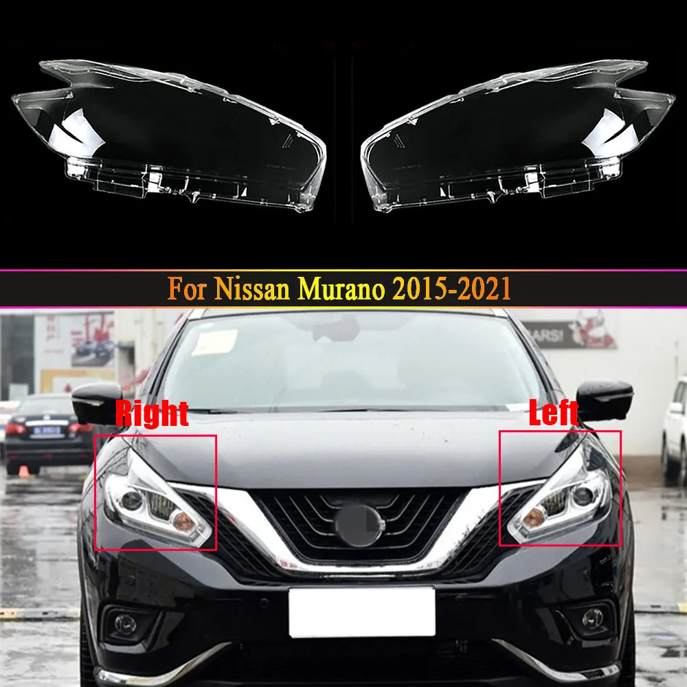 Car Headlamp Lens For Nissan Murano 2015 2016 2017 2018 2019 2020 2021  Headlight Cover Car Replacement Auto Shell