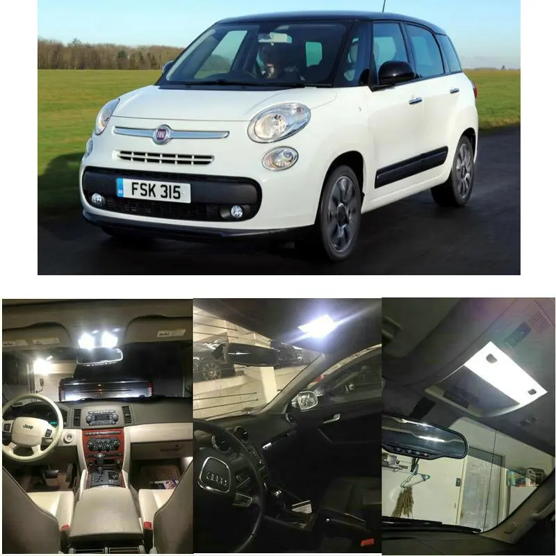 LED interior lighting complete set For Fiat 500L Bravo Idea Stilo Ulysse Freemont 500X Croma reading light error free