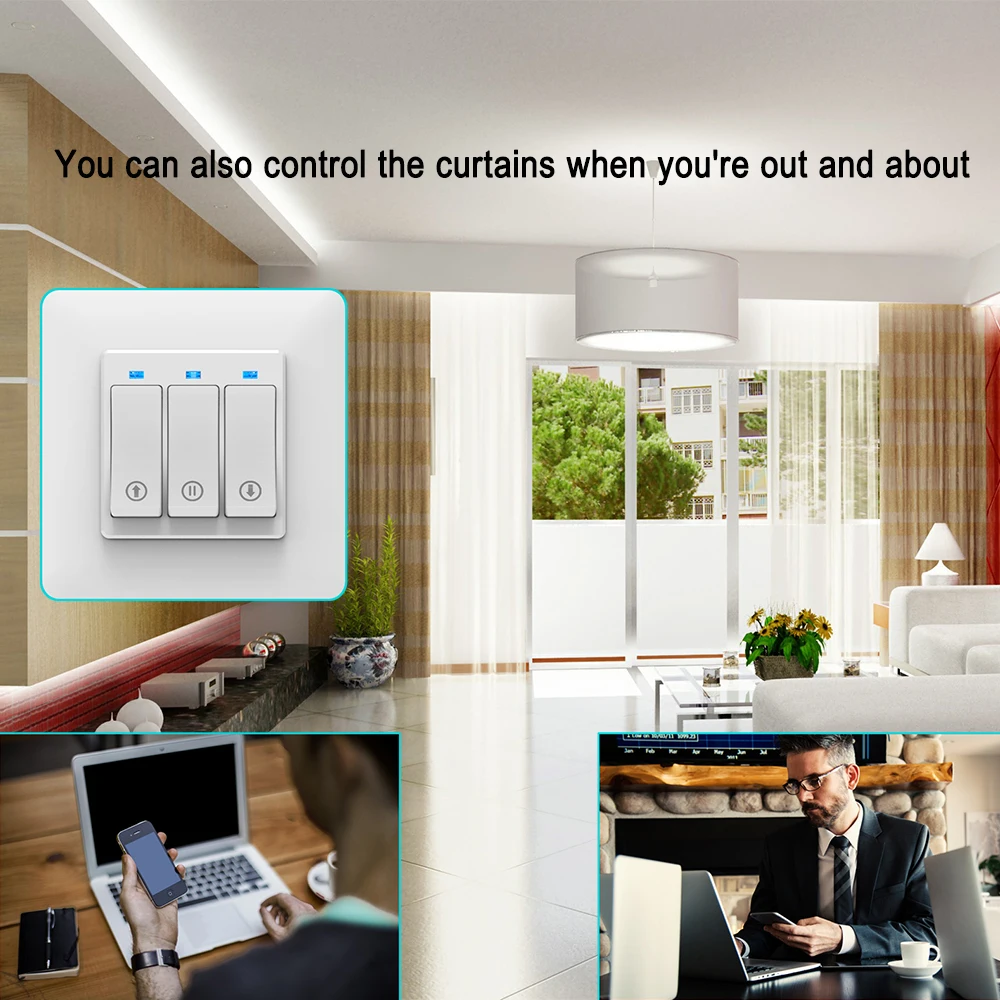 وحدة تحكم في الستائر ، مؤقت WiFi ، للمصراع الدوار ، محرك كهربائي ، أتمتة المنزل الذكي ، Smart Life ، TUYA ، Google Home ، Alexa