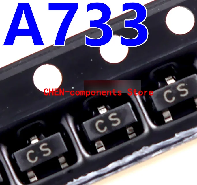 100pcs A733 2SA733 CS  SMD triode SOT-23
