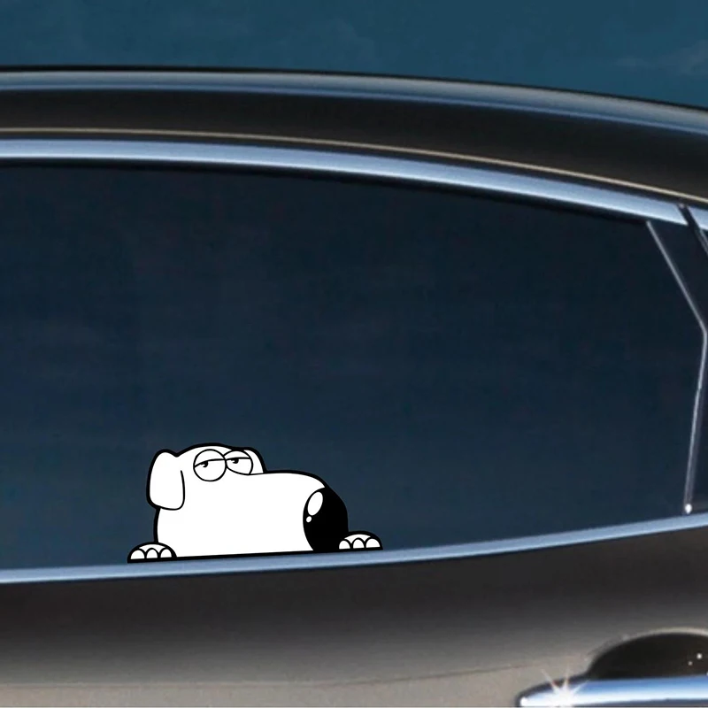 18 * 8.2cm cute and fun dog shaped window bumper with novel JDM drift vinyl sticker