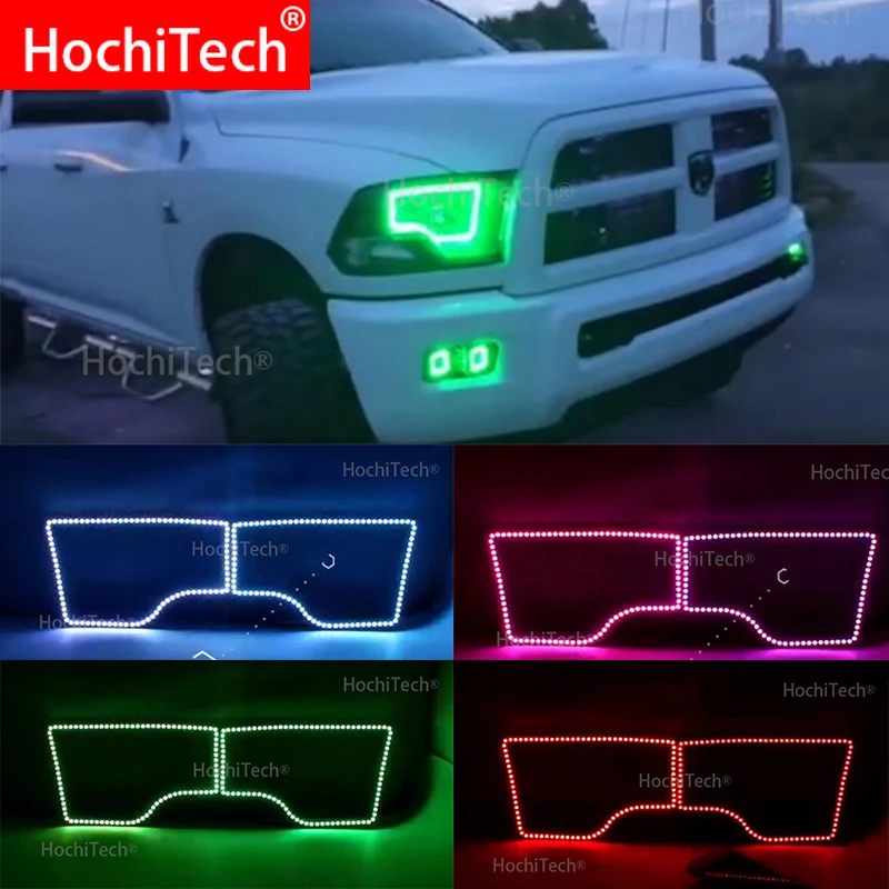 

RGB Angel Eyes Multi-Color LED Ring Turnning Light DRL Car Headlight Taillight Angel Eyes For 2009-2016 Dodge RAM Truck