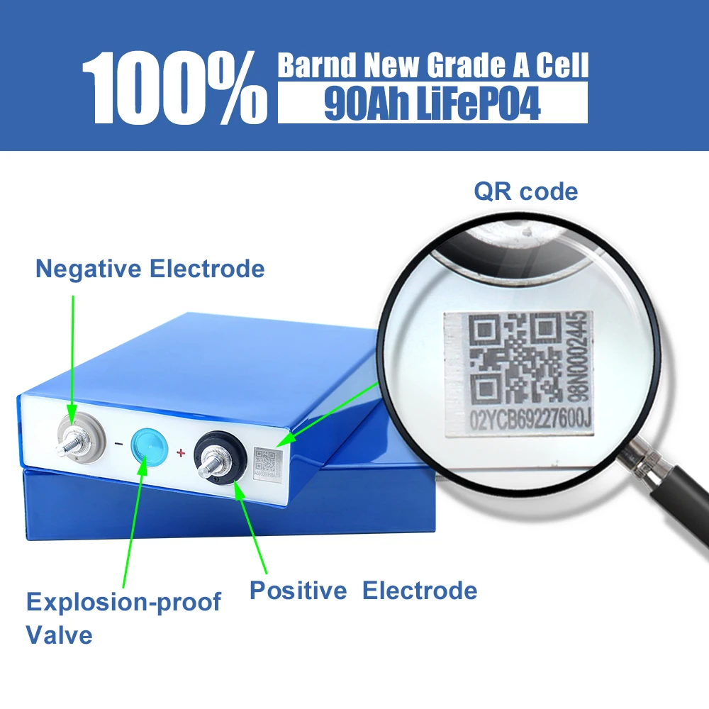 Pre-order EVE 105AH LiFePO4 Batteries EU Stock Grade A Original 3.2V Cell Rechargeable 48V Power Supply 12V 24V Solar