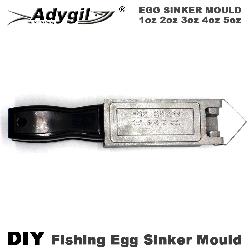 Adygil Fishing Egg Sinker Mold Kits 1oz 2oz 3oz 4oz 5oz 5 Cavities