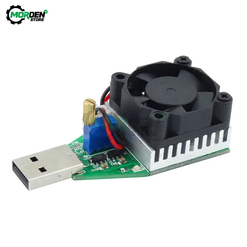 DC 3.7-13V 15W Discharge Capacity Battery Tester USB Industrial Electronic Test Load Resistor with Fan Adjustable Current Module