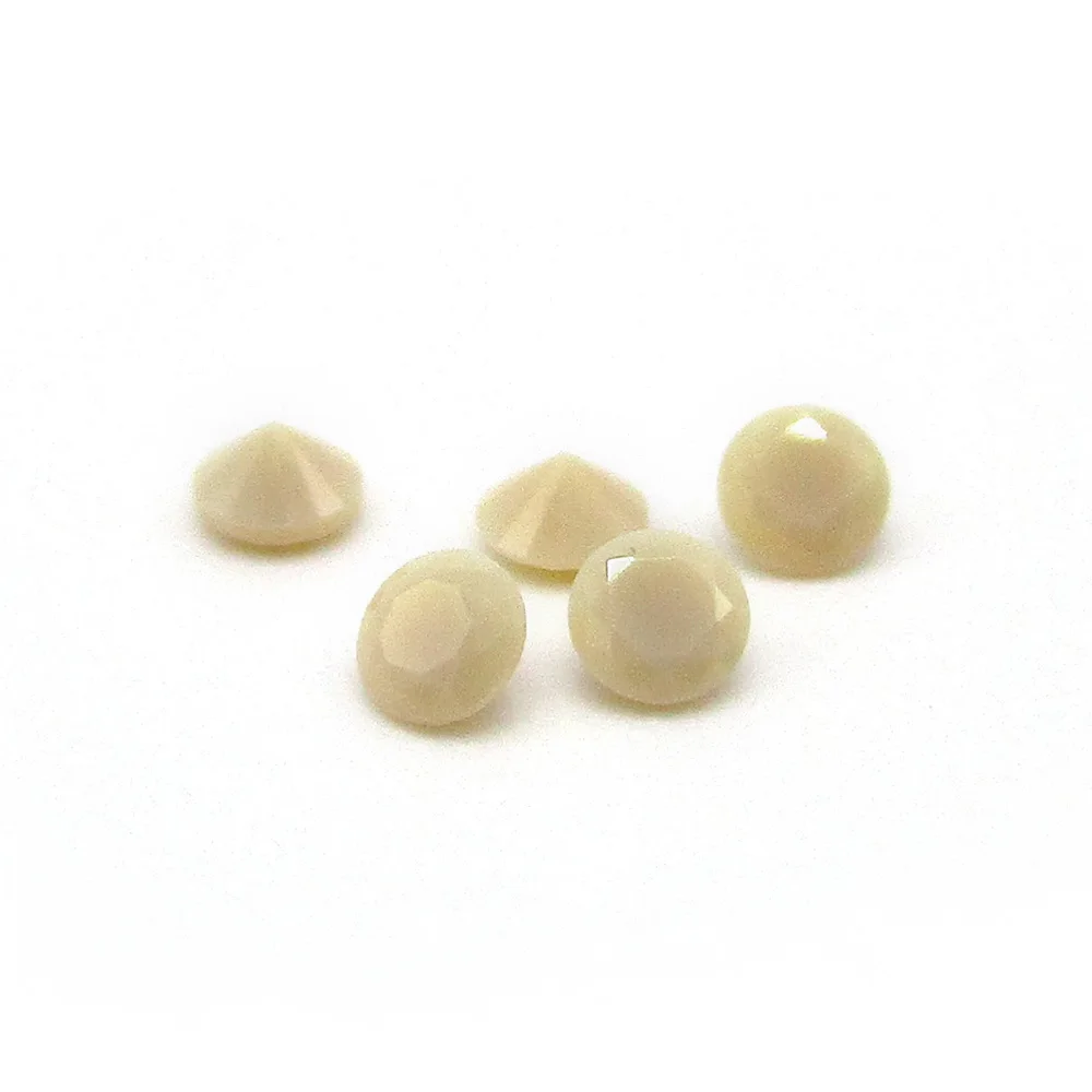 

1000pcs/Lot 0.9mm-2.5mm Synthetic Round Shape Ivory Color Nano Stones Factory Price for Jewelry Making