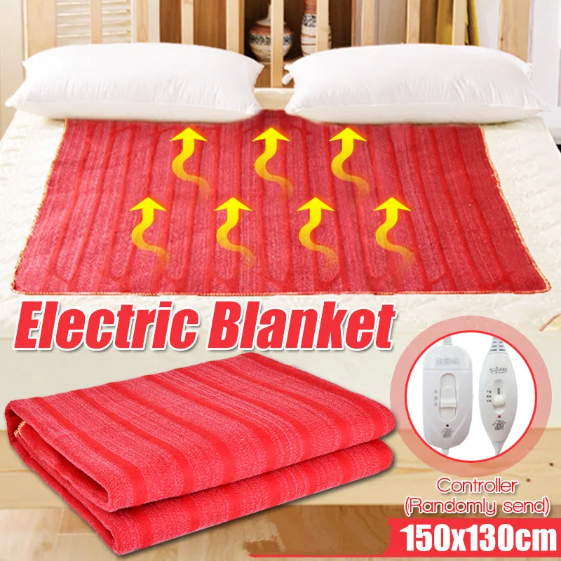 Electric Blanket 220V Winter Heater Single Body Warmer Heated Blanket Thermostat Electric Heating Blanket 150cmx70cm/150cmx130cm