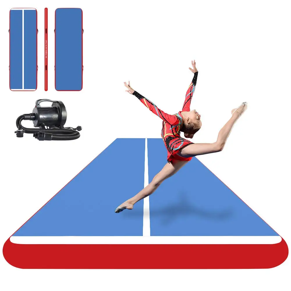 

Free Shipping Air Mat Tumble Track 9x2x0.2mInflatable Gymnastics Tumbling Mat 8 inchs Thickness Mats wih Electric Air Pump