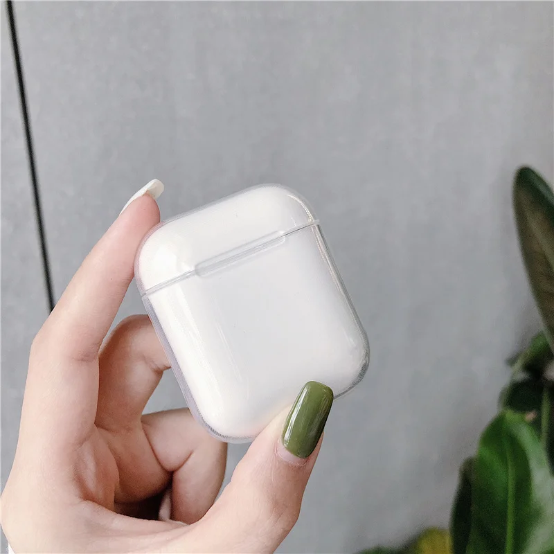 For AirPods 1 2 Hard TPU Protector Cover Transparen Box For Air Pods Wireless Earphone Clear Cases(AirPods Not Included)