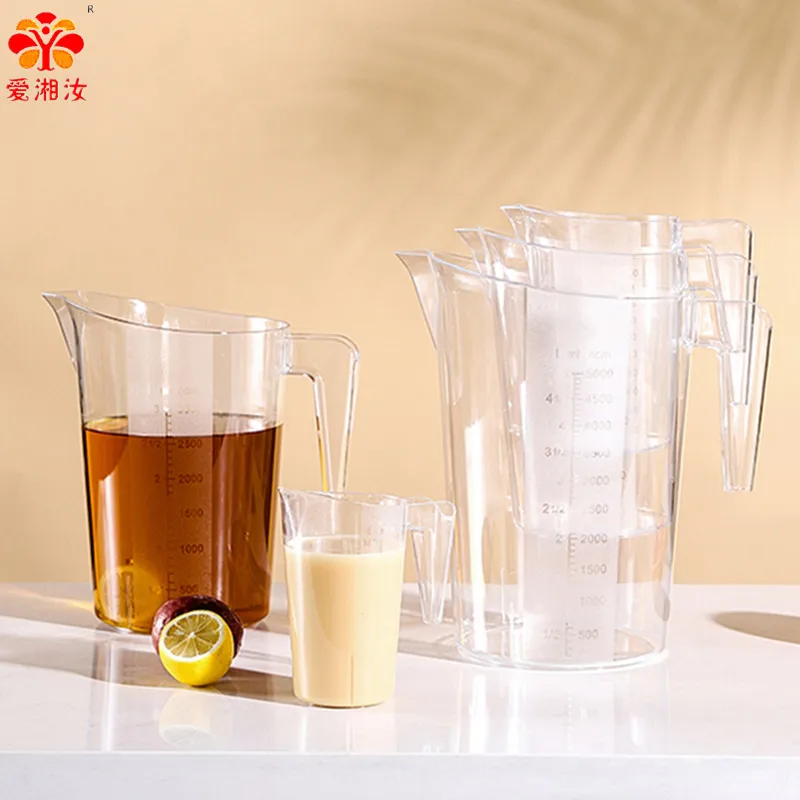 Large Capacity Acrylic Measuring Cups, Boba Tea Shop, Kitchen Accessories, Kitchen Gadget, Stackable Storage, 1L, 2L