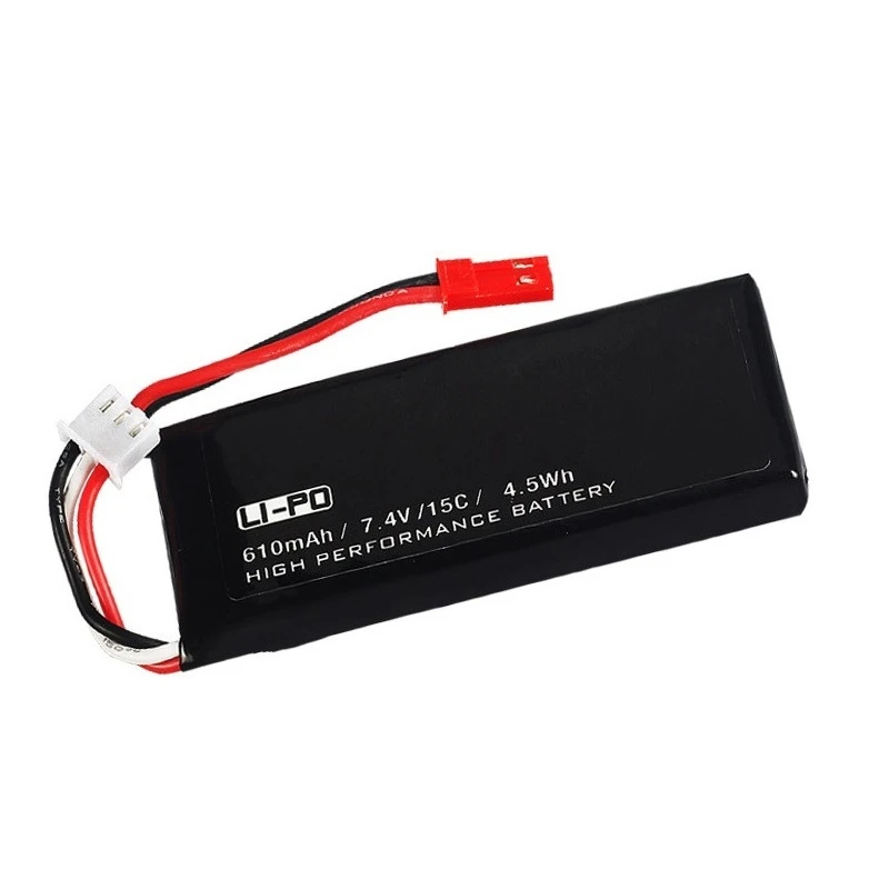 1-5Pcs7.4V 15C 610mAh Lipo Battery Quadcopter Spare 7.4V Rechargeable battery For RC toys X4 H502S H502E H216A accessories