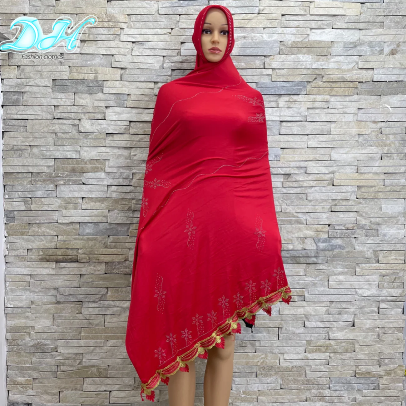Muslim Jersey 100% Soft Cotton KASHKHA Scarf Femme Musulman Gold Diamonds Sequins Long Scarf Hijabs Hoofddoek Fashion Turbante