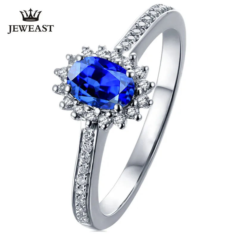 

MAQ Natural sapphire 18K Pure Gold 2023 New Hot Selling Top Ring Women Heart Shape Ring For Ladies Woman Genuine Jewelry