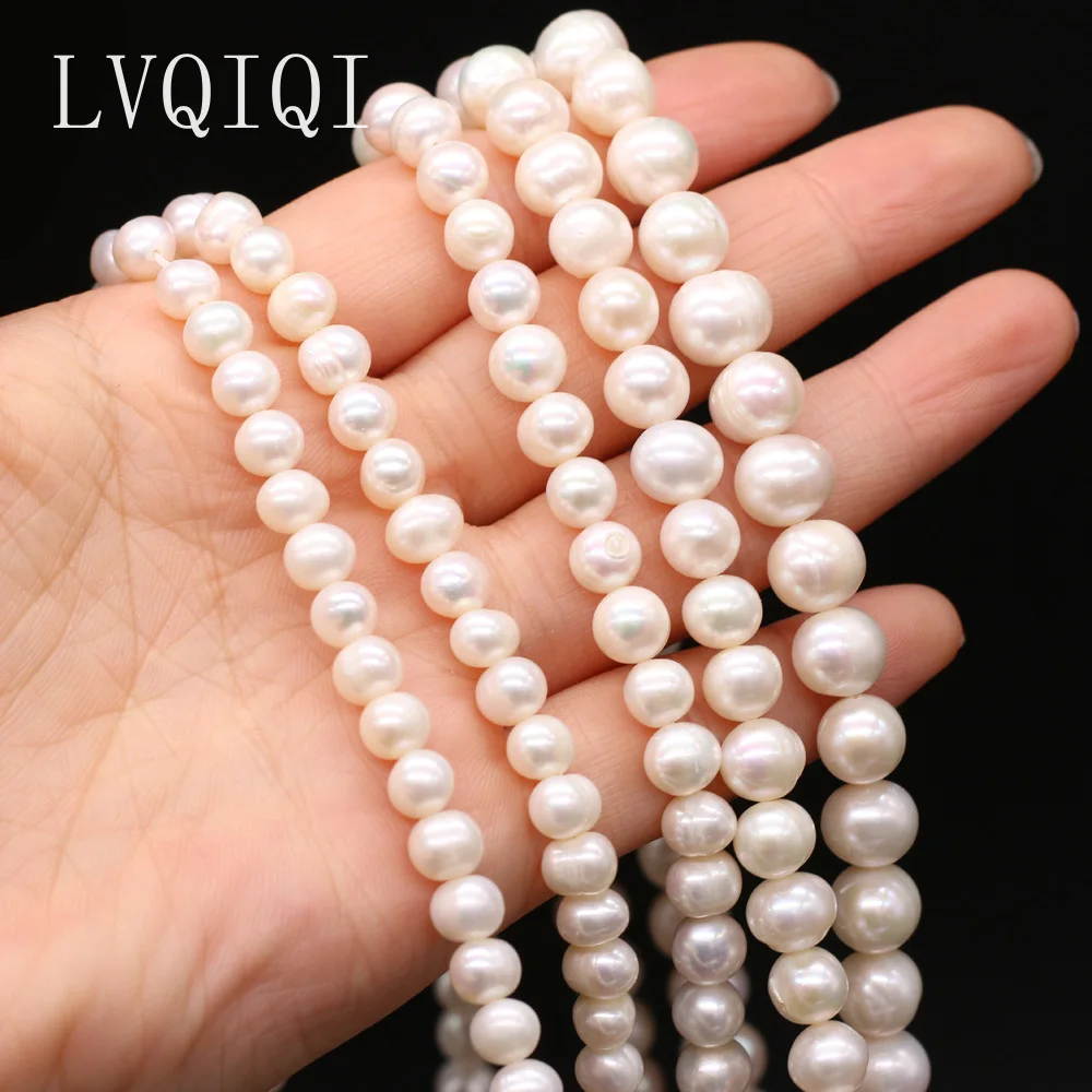 100% Natural Freshwater Pearl High Quality AAA Round Beaded For Jewelry Making Irregular Beads DIY Bracelet Necklace Accessories