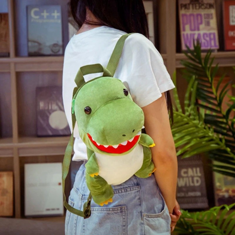 

Fashion Creative 3D Dinosaur Backpack Cute Animals Cartoon Plush Backpack Dinosaurs Bags for Children Kids Boy Gifts