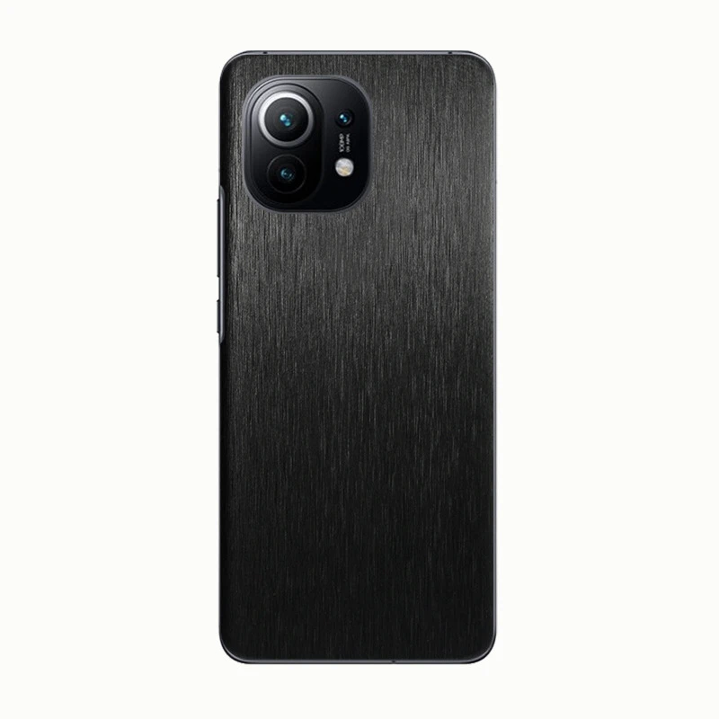 Pegatina de Metal cepillado para teléfono XIAOMI Mi 11 Ultra 11 Lite Redmi Note 10 Pro 9S 8T 7S 10X 4G 9A 10X Pro Skin