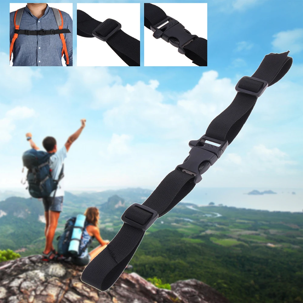 1--3Pcs Outdoor Non-slip Chest Strap Backpack To Relieve Burden Strap  Bag Chest Buckle  Whistle Self-help Fixed Chest Strap