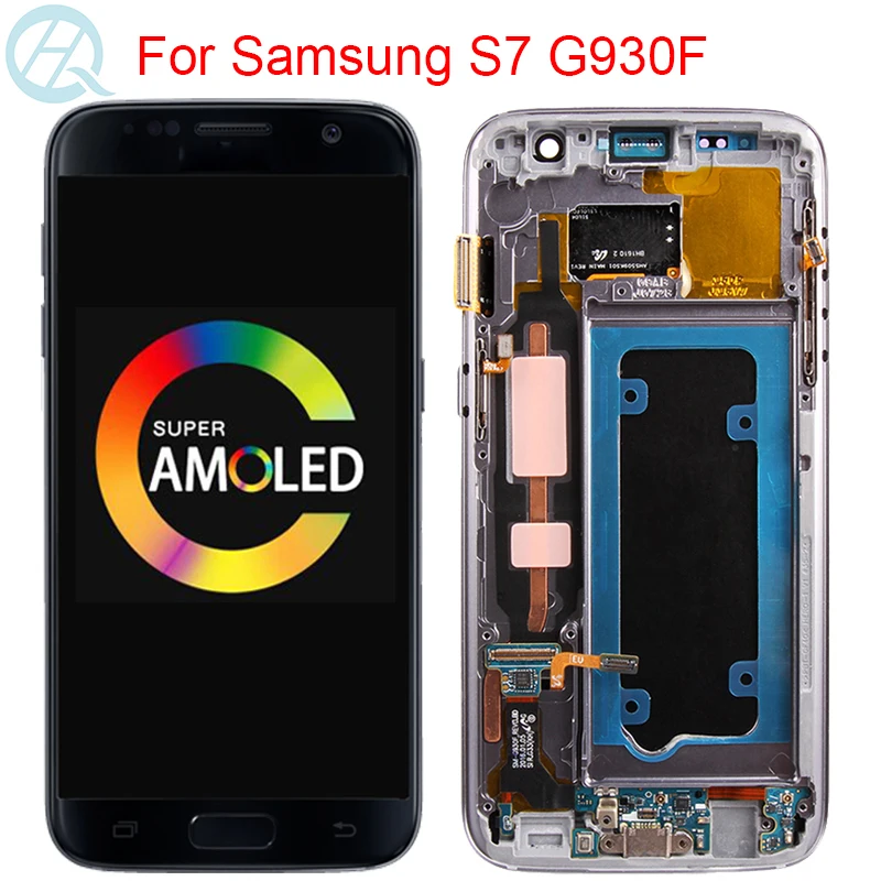 G930F Display For Samsung S7 G930F LCD With Frame 5.1\