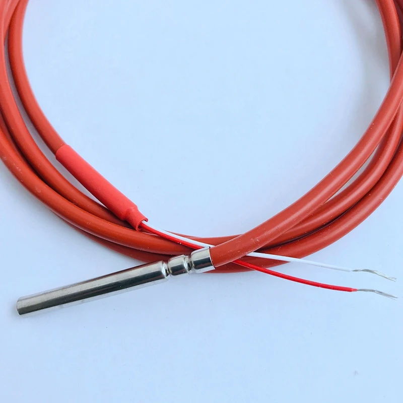 2 Wire PT1000 Temperature Sensor Thermistor Silicone Gel Coated 1.5Meters Probe 45mm x 5mm -50-180 Centigrade RTDs Retail