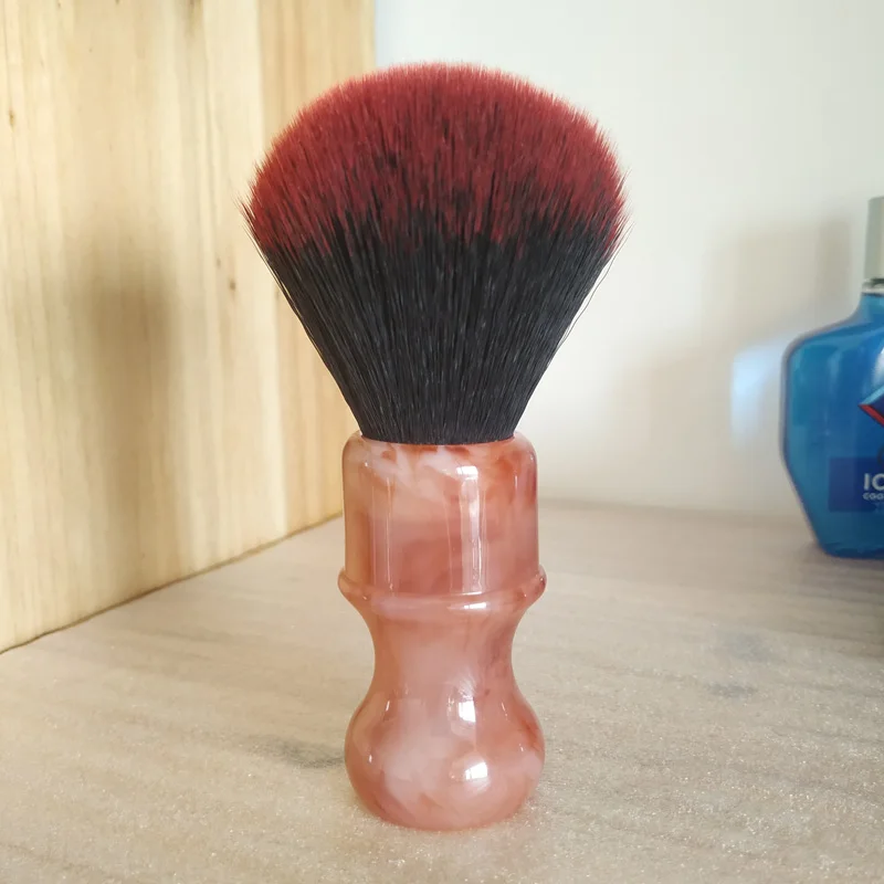 Dscosmetic  26mm  red tip synthetic hair Knot shaving brush with  Resin Handle