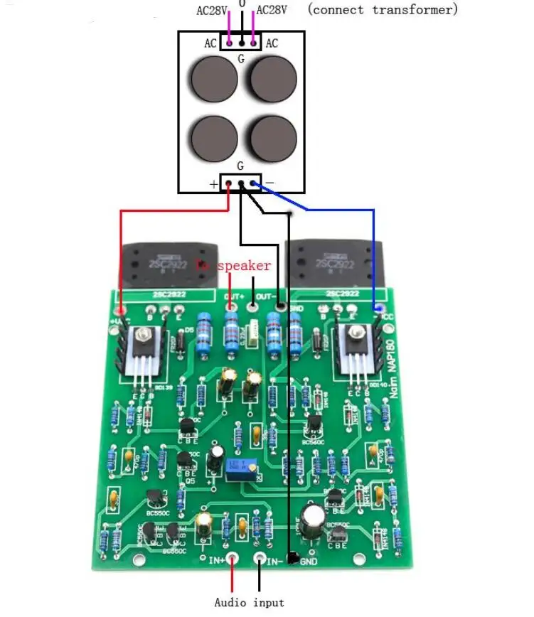 Assembeld Clone NAIM NAP180 Scheda amplificatore di potenza 75W+75W (scheda a 2 canali)