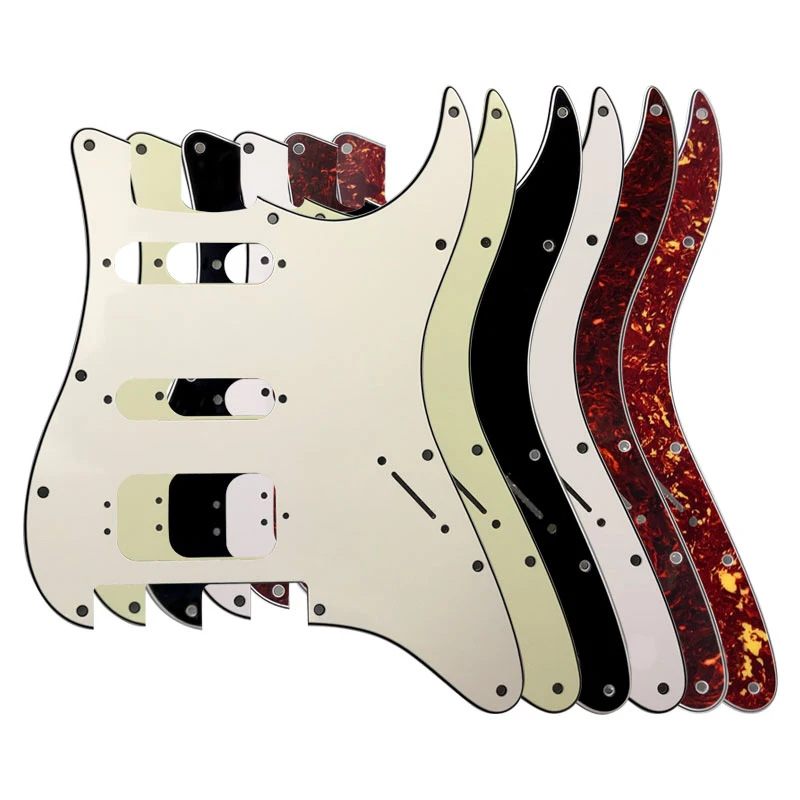 For US 11 Screw Holes Strat With Floyd Rose Tremolo Bridge Humbucker Single HSS No Control Hole Scratch Plate