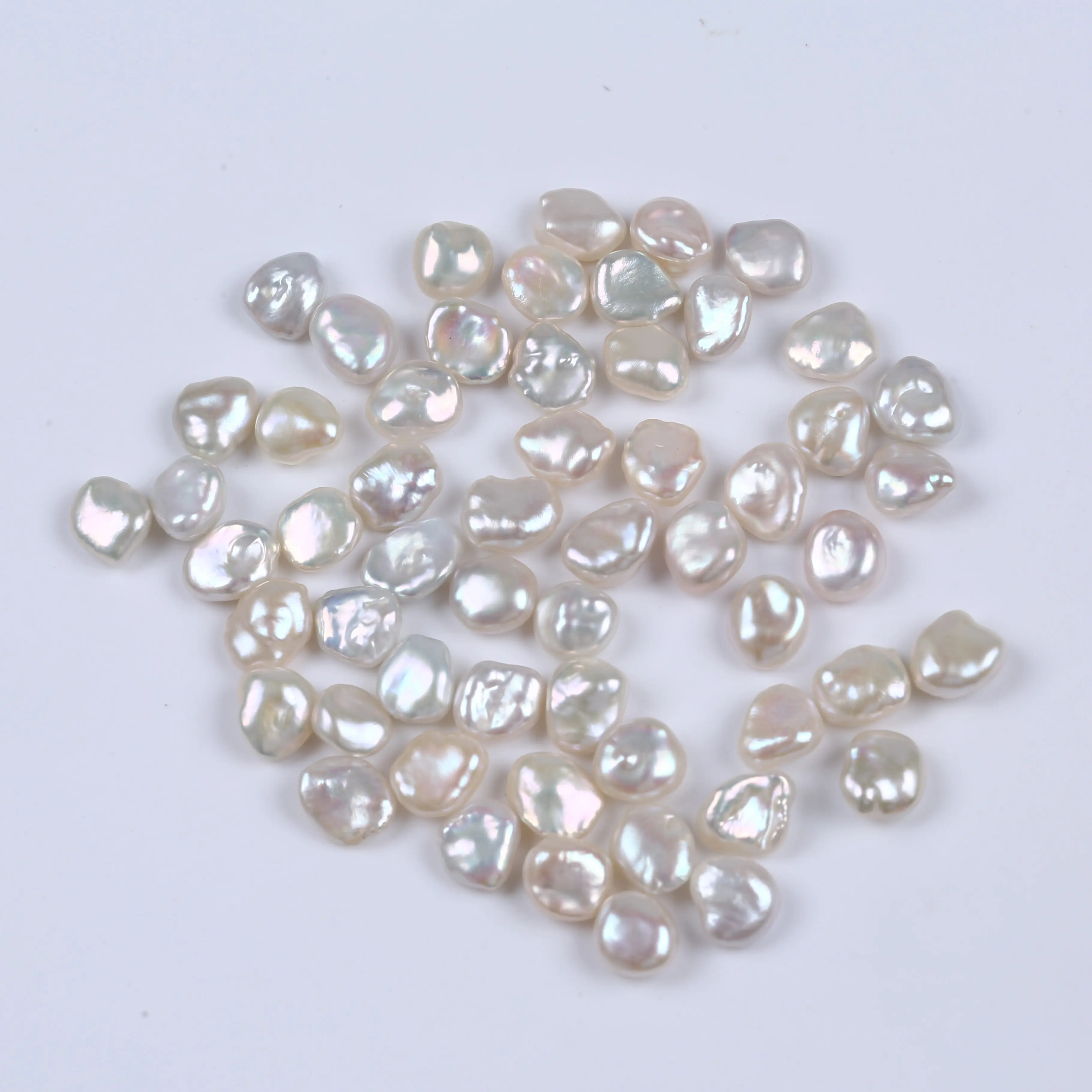 

Freshwater Irregular Shape Keshi Reborn Loose Pearls Wholesale Natural 7-8mm baroque for earring