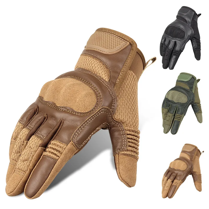 

Touchscreen PU Leather Motorcycle Full Finger Gloves Protective Gear Racing Pit Bike Riding Motorbike Moto Motocross Enduro 2021