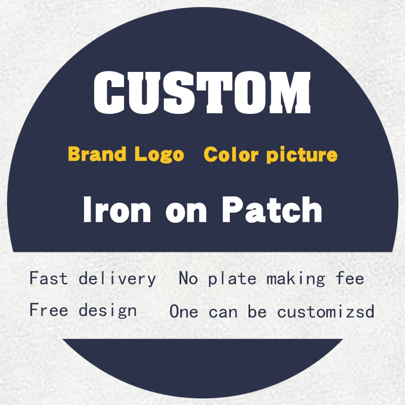 Logo Iron Stickers Brand Heat Transfers Iron Sticker Applique on Clothes Heat Transfer PVC Patch