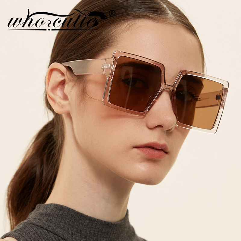 Vintage Trendy Oversized Sunglasses Women Vintage 2020 Brand Designer Retro Square Frame Chic Retro Fashion Glasses Shades S352