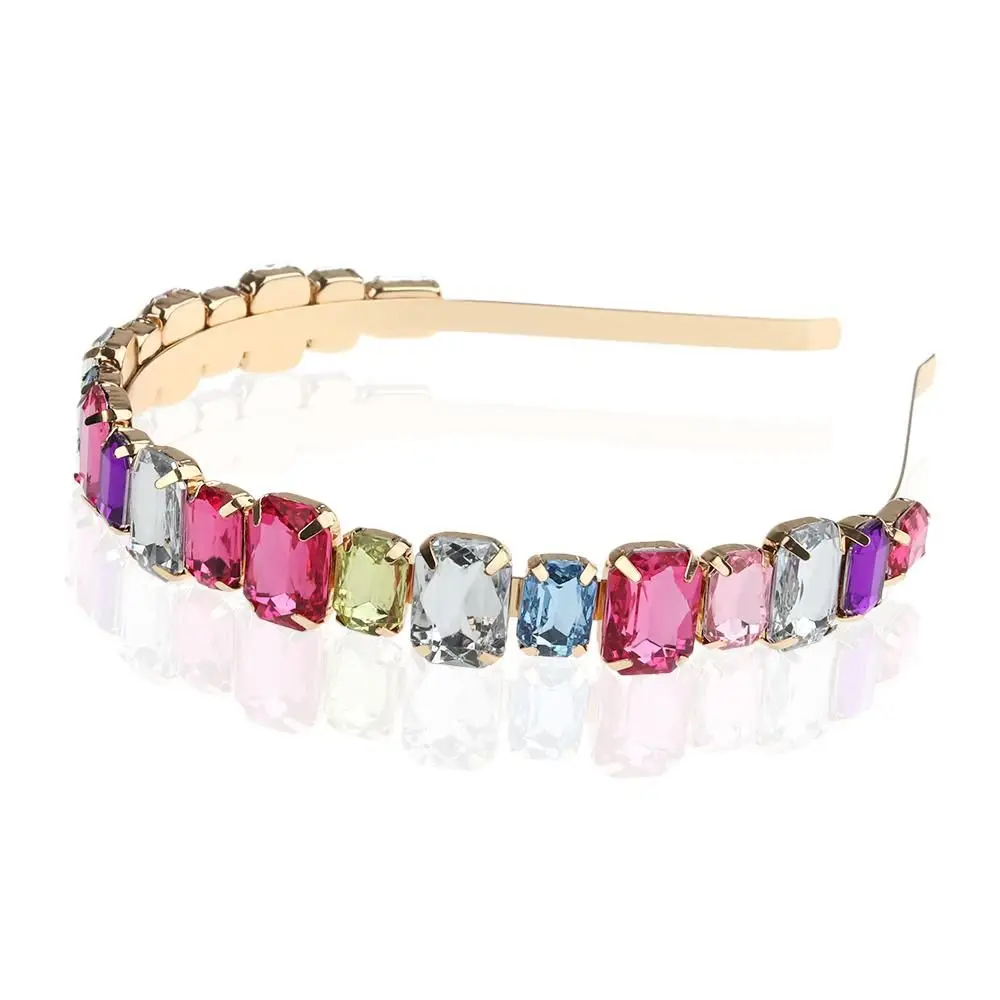 Fashion Elegant Party Jewelry Gifts Gem Crystal Head Wrap Rhinestone Headband Pearl Hair Band