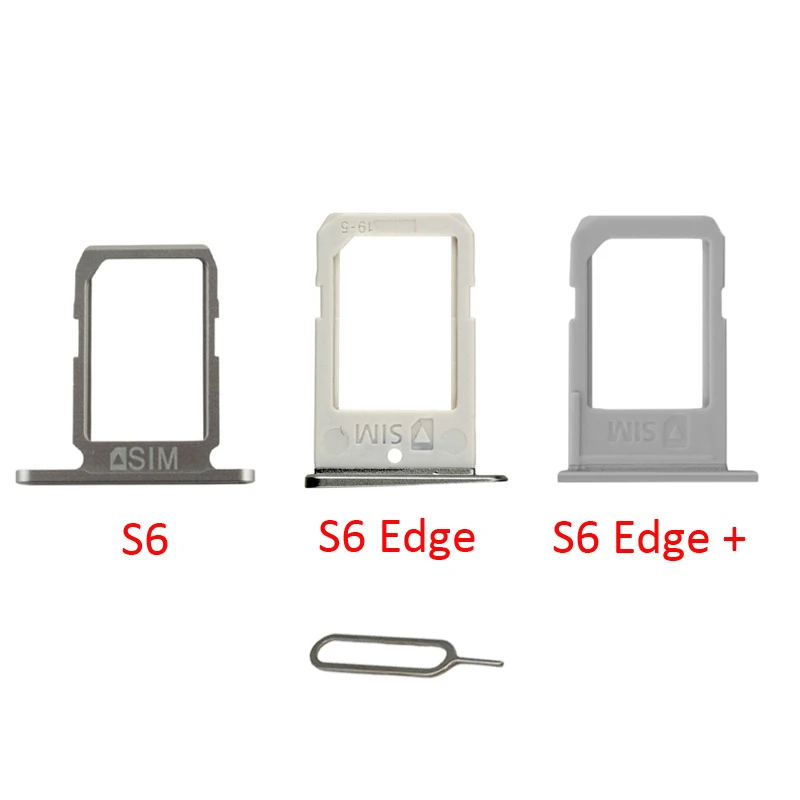 SIM Card Chip Tray For Samsung S6 Edge Plus S6+ G920 G925 G928 Phone New SIM Micro SD Card Slot Holder Adapter With Pin