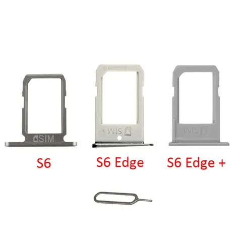 SIM Card Chip Tray For Samsung S6 Edge Plus S6+ G920 G925 G928 Phone New SIM Micro SD Card Slot Holder Adapter With Pin