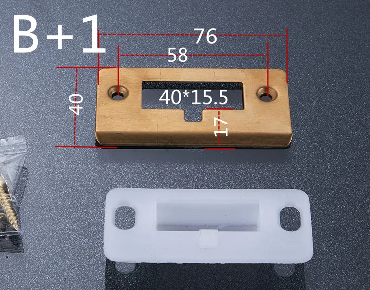 Gold Stainless Steel Room Door Locks  Lock Body Guide Piece Wooden Door Special Lock Piece Lock Buckle Plate Edge Str
