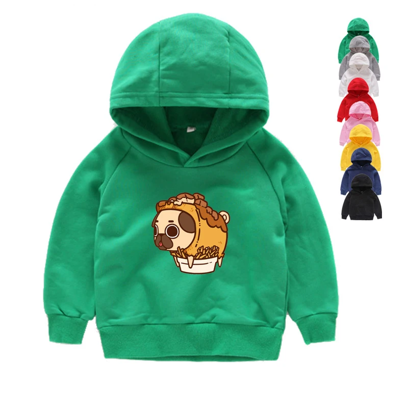 

Boys Hoodies Sweatshirts Clothes Flower Pot Dog Cartoon Printing Hoodies Boys Winter Clothes Blue Cotton Sweatshirts 3-8Years