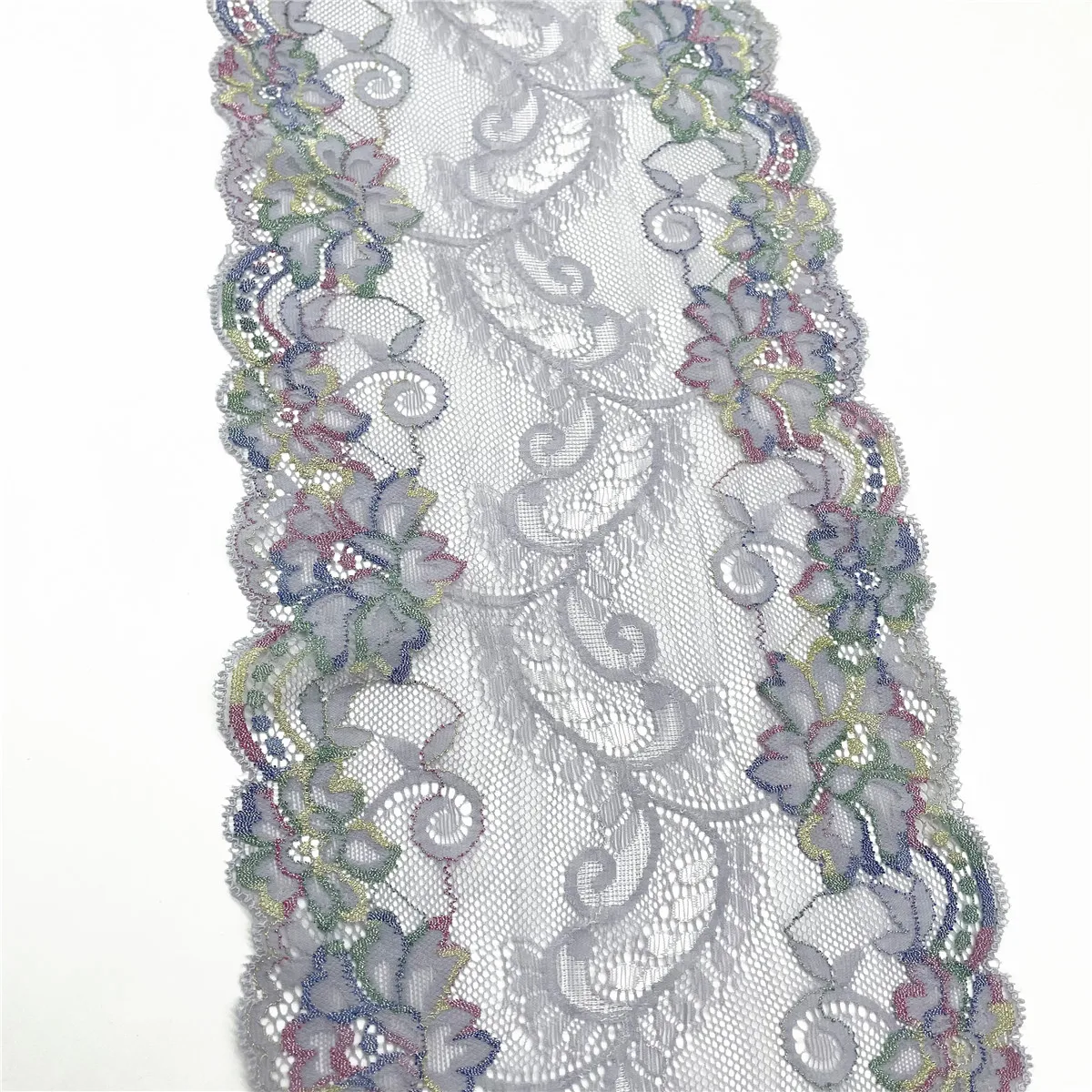 3 anni/lotto Larghezza 17.50 cm Viola Grigio Lucido Stretch Lace Trim Per Lingerie Cucito Mestiere Abbigliamento FAI DA TE Tessuto di Pizzo