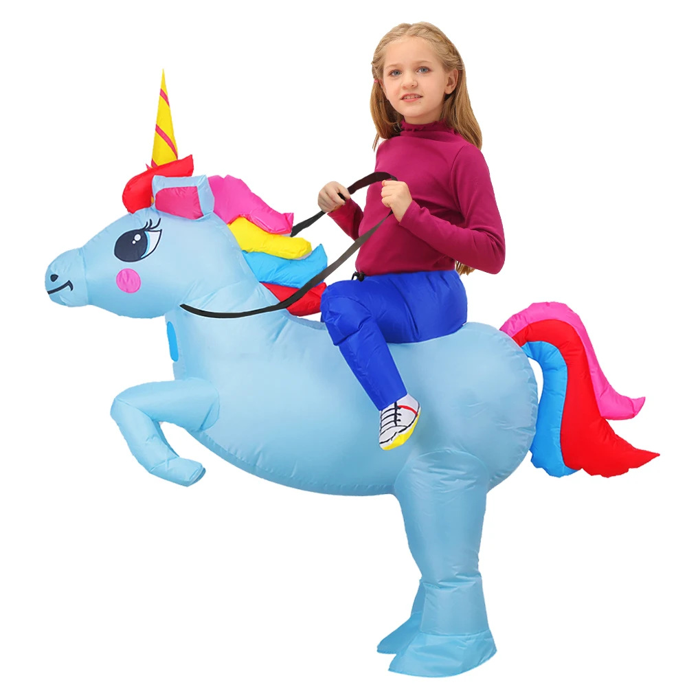 Kids Adult Unicorn Inflatable Costumes Halloween Anime Cosplay Costume Purim Party Role Play Disfraz Animal Funny Dress Suits