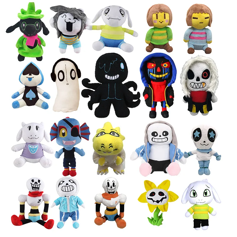 Juguetes de peluche Undertale para niños, muñecos de felpa de dibujos animados, Frisk, chará, suaves, Zombie, regalos de cumpleaños y Navidad, 20 estilos