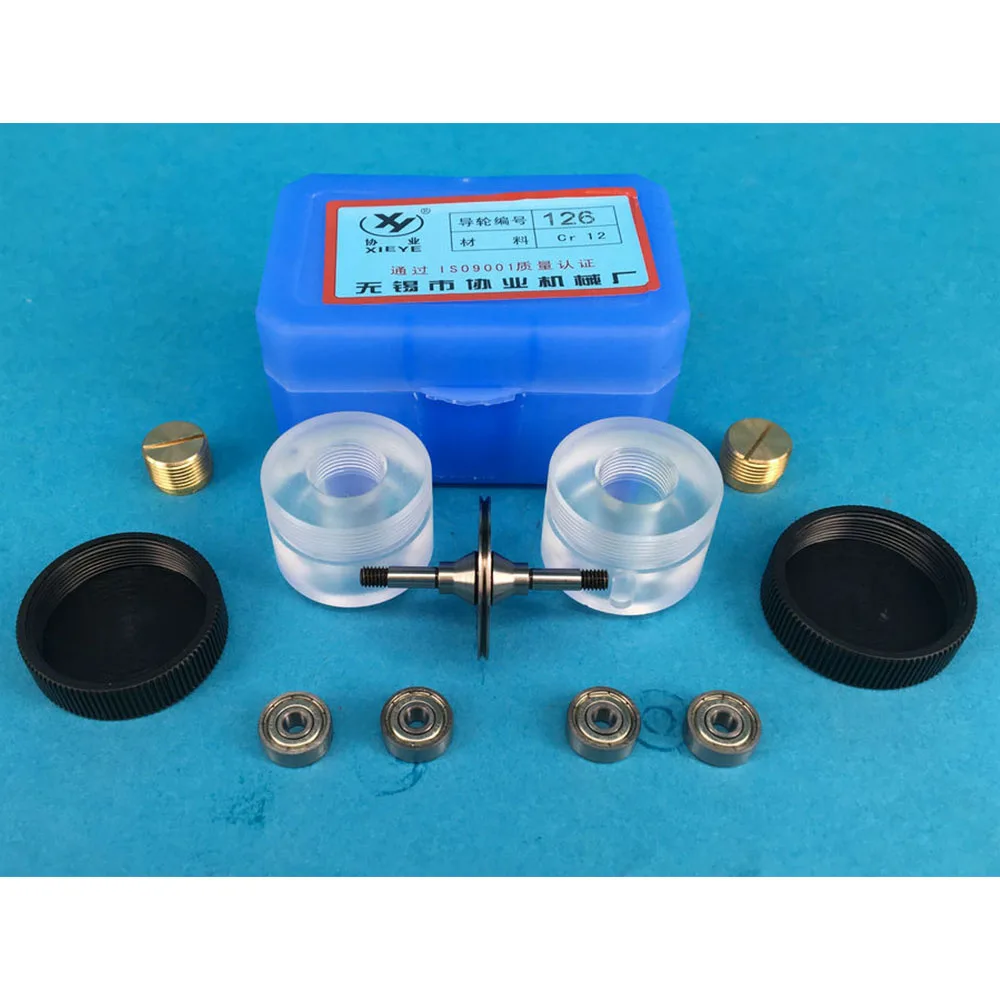 EDM ล้อลูกกลิ้ง 126 (OD32 * L53) มม. พลาสติกที่นั่งรอก Complete Assembly สําหรับเครื่องตัดลวด EDM