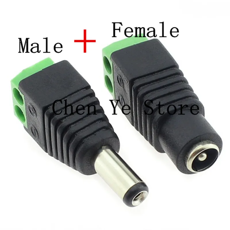 5.5mm*2.1mm Female Male DC 5.5X2.1 Power Cable Connector Jack Plug Connection For LED Strip CCTV Security Camera Home Applicance