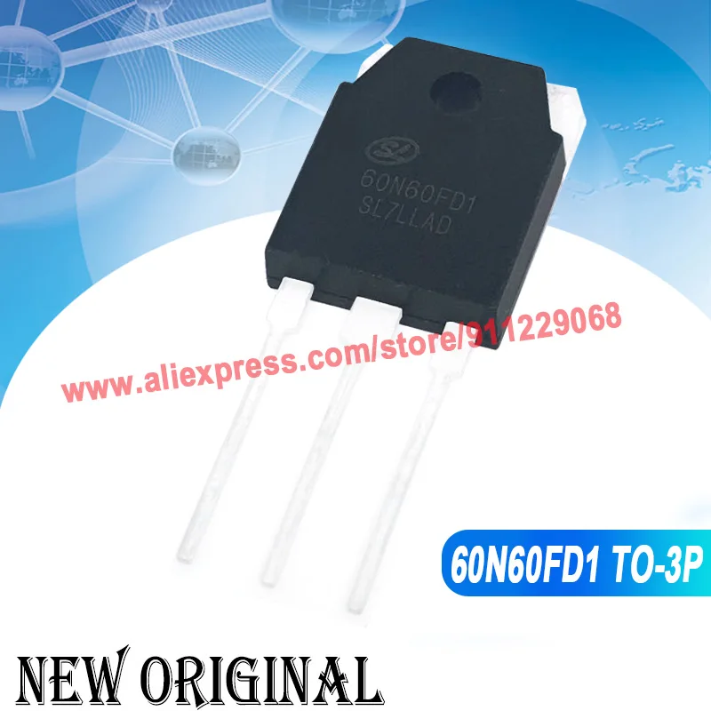 (5 Pieces) 60N60FD1 SGT60N60FD1PN 600V 60A / K2601 2SK2601 500V 10A / FDA24N40F 24N40F 400V 24A / K3878 2SK3878 900V 9A TO-3P